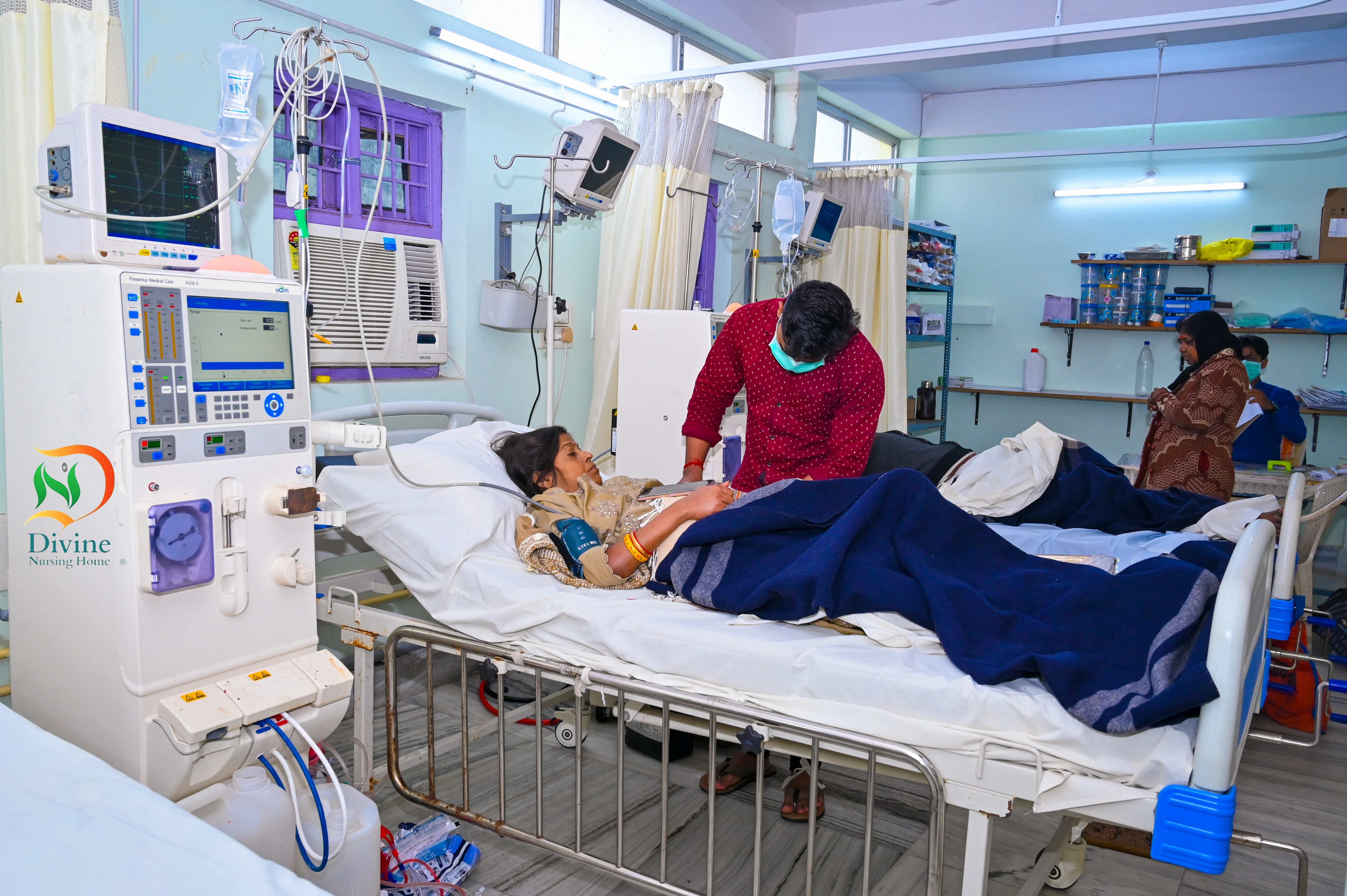 Dialysis care provided by medical staff at Divine Nursing Home in Kharagpur